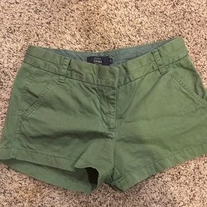 Army green J crew chino short
